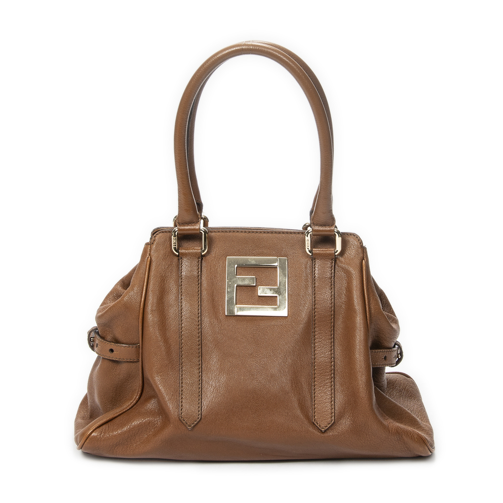 Fendi FF Logo Cutout Clasp Tote
